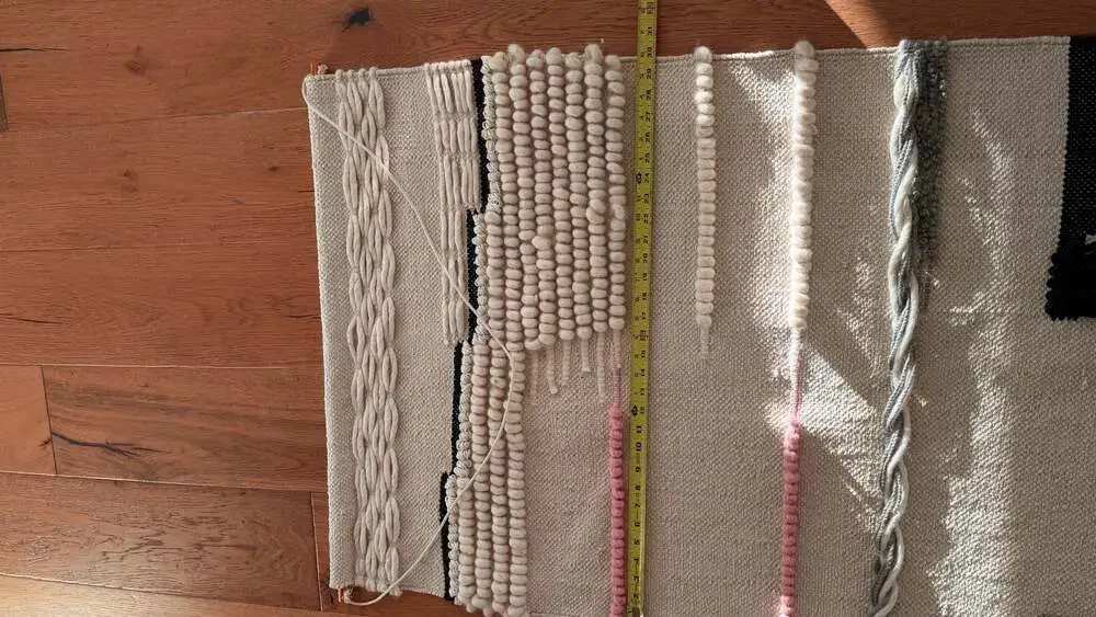 Safavieh Sedona Boho Saraj Woven Wall Art Tapestry Hanging Ivory Grey Pink